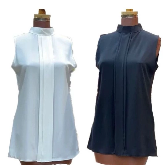 قیمت و خرید تاپ زنانه مجلسی یقه ایستاده سه سانت