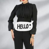 شومیز مجلسی آستین خزدار