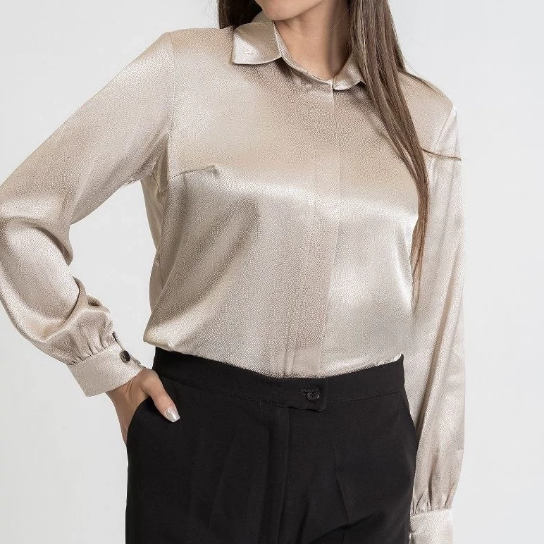 شومیز زنانه مجلسی یقه مردانه