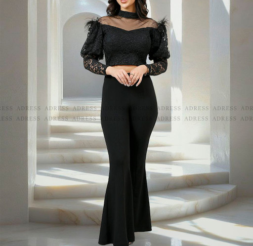 شومیز مجلسی سرشانه خزدار