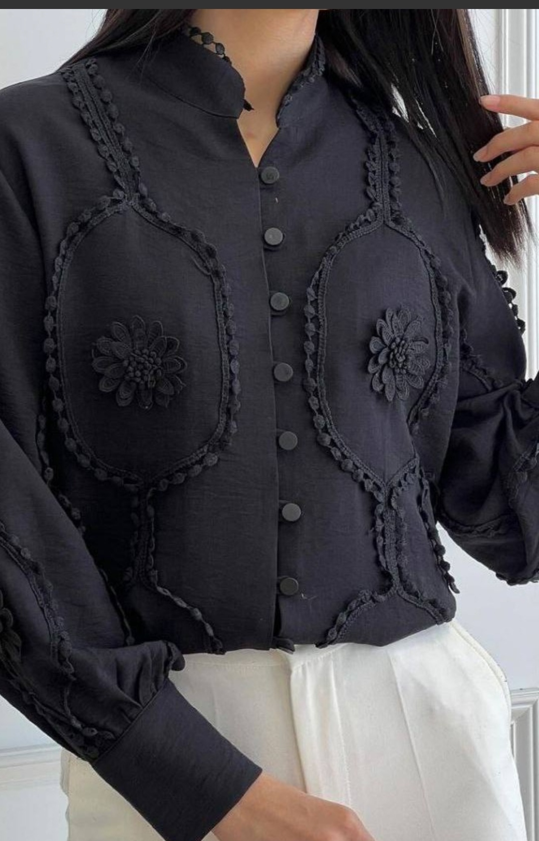 شومیز گل برجسته