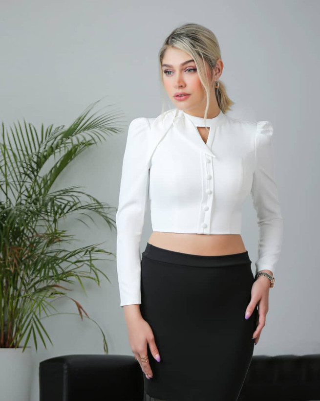شومیز مجلسی یقه کراواتی