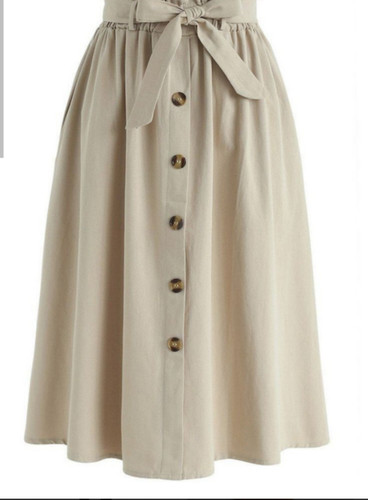 دامن لینن زنانه قد 100