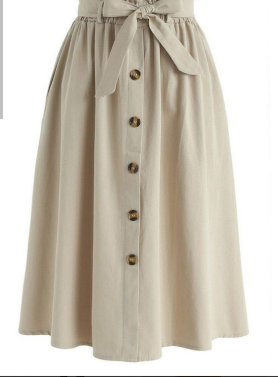 دامن لینن زنانه قد 100