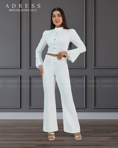 شلوار مجلسی زنانه بگ سفید