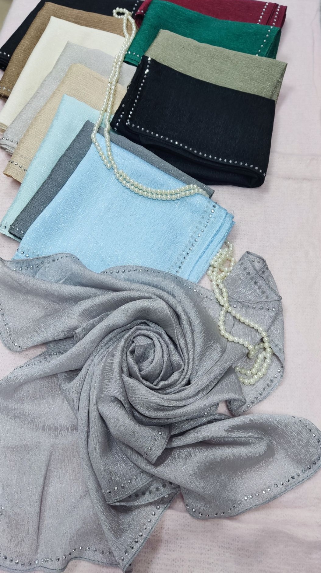 مینی اسکارف حریر مجلسی