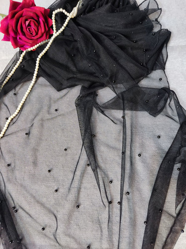 شال توری پانچ مرواریدی