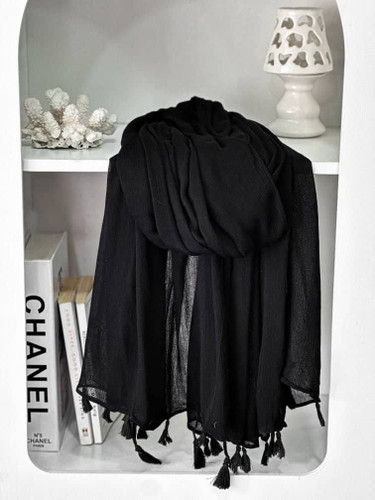 شال نخی مشکی