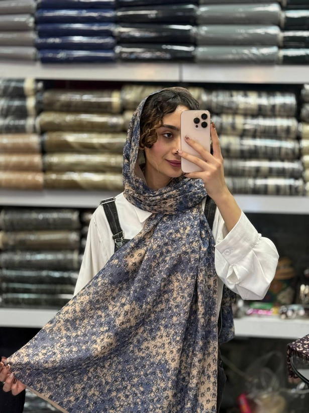 شال روزمره جنس مخمل و موهر
