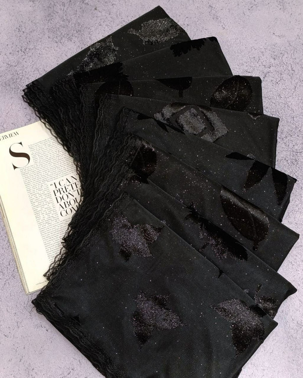 شال مخمل اکلیلی طرح مربع