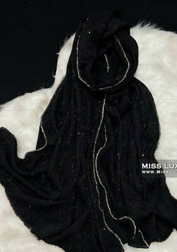 شال مجلسی مشکی اکلیلی