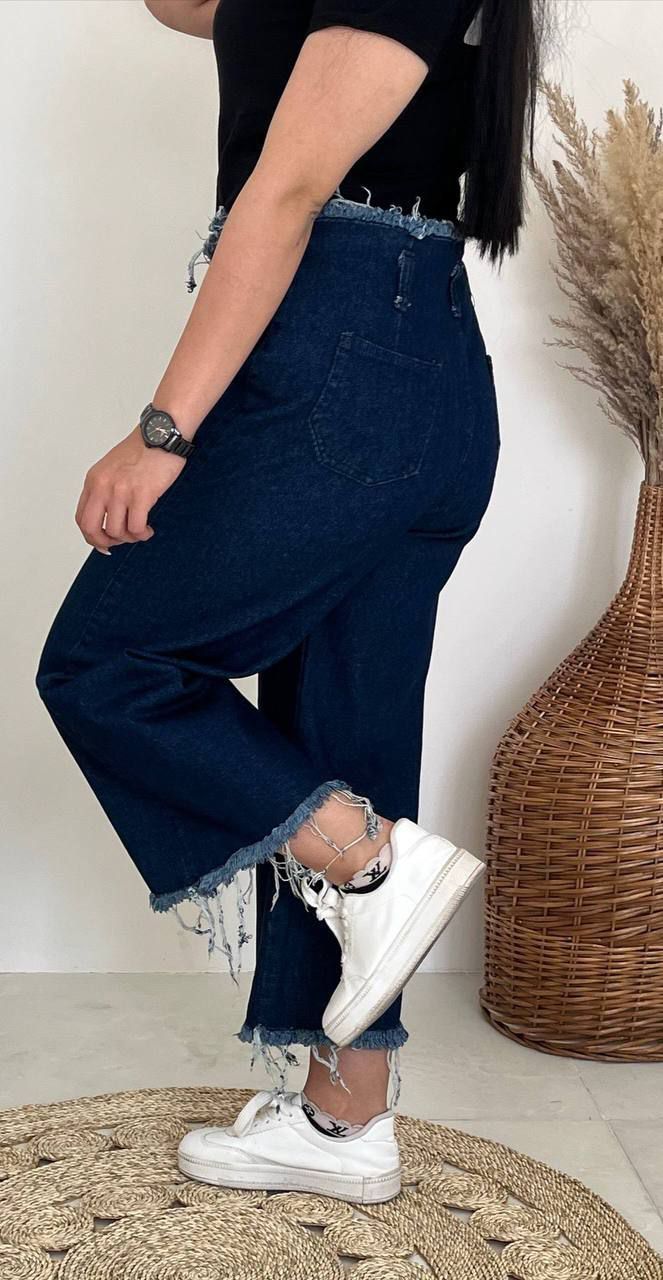 شلوار لی واید لگ قد 90