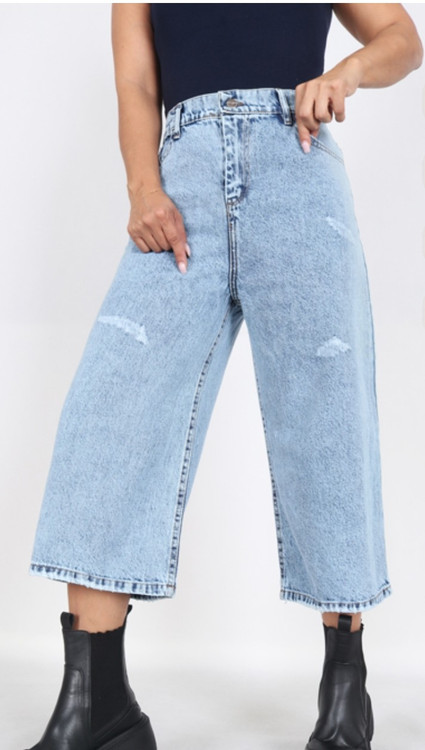 شلوار جین زنانه واید قد 90