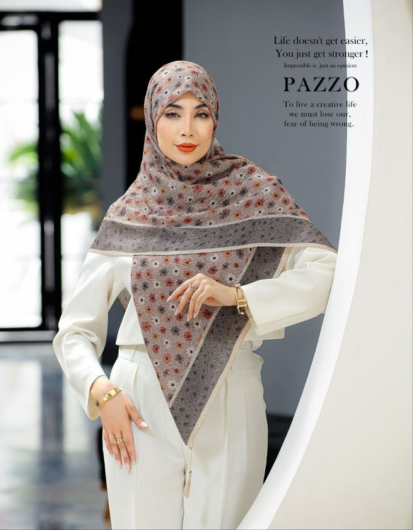 قیمت روسری مجلسی زنانه طرح گل بابونه