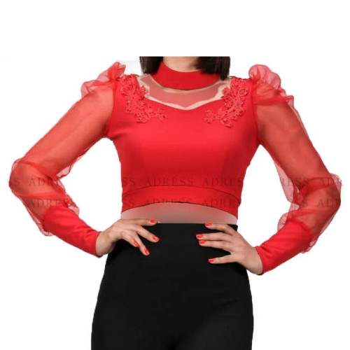 قیمت شومیز دخترانه آستین توری