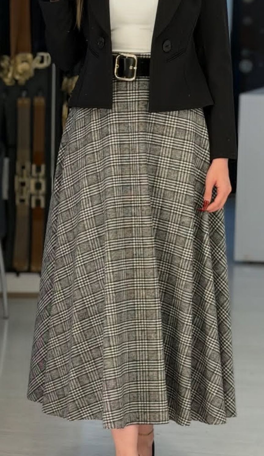 قیمت کلوش دامن زنانه بلند پشمی