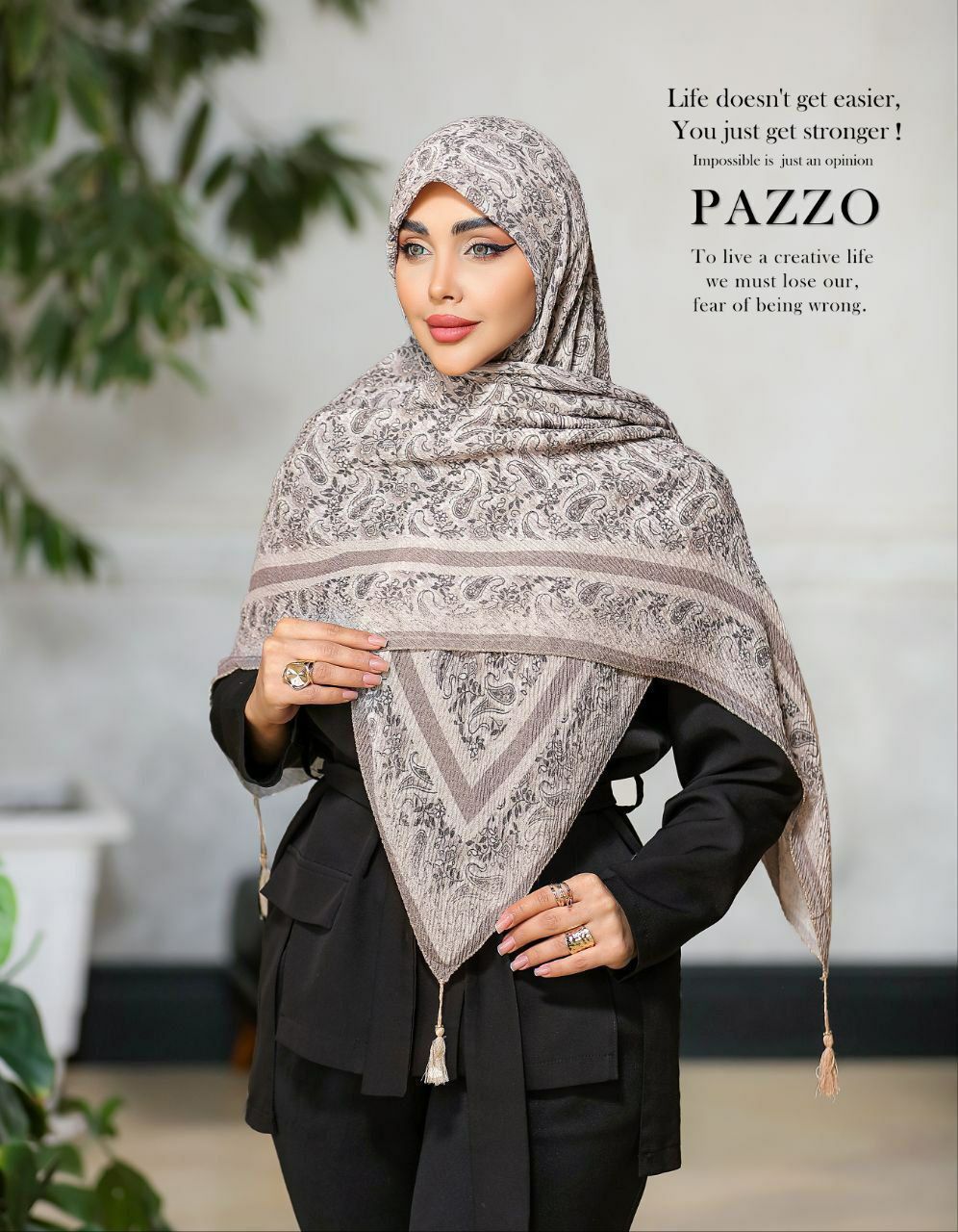 روسری قواره دار روزمره زنانه