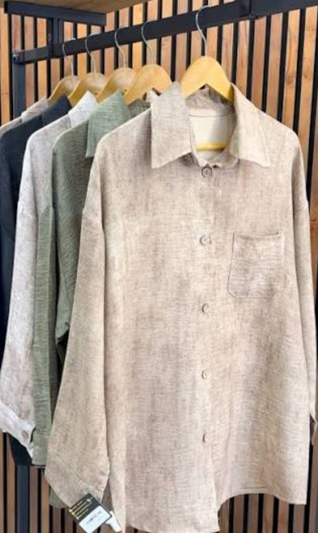 شومیز اسپرت جنس گازوئیلی جیب دار