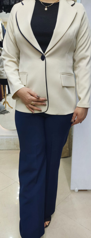 کت و شلوار ست مجلسی دو رنگ زنانه