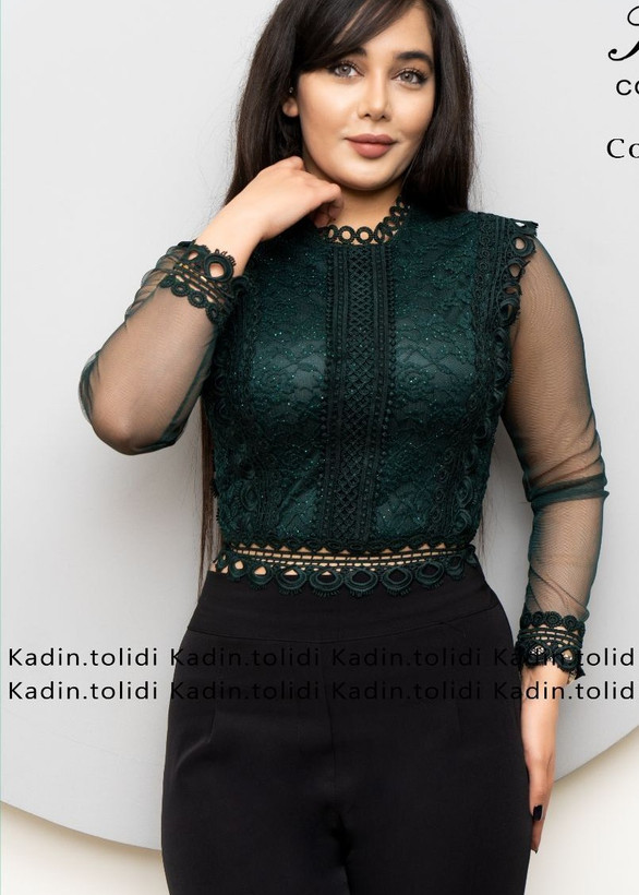 شومیز مجلسی زنانه مدل دانتل آستین حریر