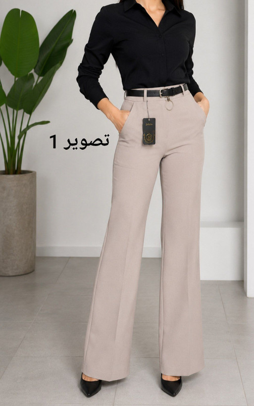 شلوار زنانه پارچه ای دمپا یاسی