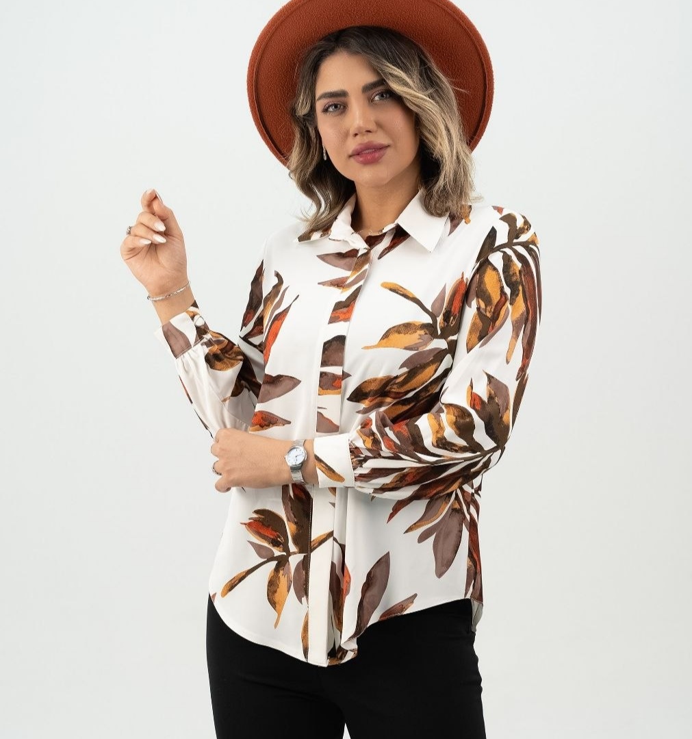 شومیز مجلسی زنانه طرح برگ