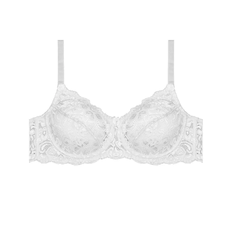 سوتین زنانه تمام دانتل فنردار دستک پرلون برند لین سایز B