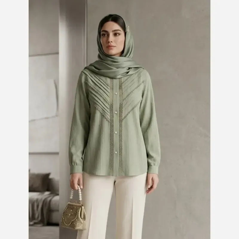 شومیز زنانه مجلسی توکی کراش سایز 36 تا 58